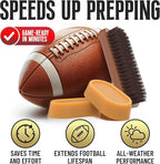 FORTIVO 3 in 1 Football Prep Kit - for Secure Grip and Improved Tack, Leather Football Wax and Accessories for Professional and Youth Players - with 2 Wax Bars & 1 Brush