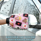 Cartoon Cute Brown Poker Monkey Car Wash Mit Scratch-Free Wash Mitt For Cars Car Washer Sponge
