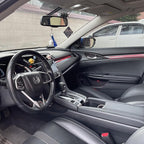 Ambient Lighting Kit Custom for 10th Gen Honda Civic - 256 Color LED Interior Car Lights with Carbon Fiber Trim, APP Control, Plug-&-Play Installation for Doors/Dashboard/Footwell (2016-2021)