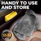 Super Soft Microfiber Towels for Cars - Edgeless - 6pk (12”x12”) - Premium Scratch-Free Towel - Great for Drying, Detailing, Polishing, Buffing - Ultra Absorbent Microfiber Cleaning Cloths for Car