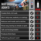 Adam's Polishes Car Wash Shampoo (Gallon) - pH Best Car Wash Soap For Snow Foam Cannon or Gun For Pressure Washer & 5 Gallon Bucket, Powerful Safe Spot Free Cleaning Liquid Auto Detergent
