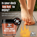 Liquid Rubber Cool Foot Deck Coating - Solar Protection Paint, Reduces Surface Temperatures by Up to 35%, Multi-Surface Cooling Decking Sealant, Waterproof, Durable Membrane, Neutral Beige, 5 Gallon