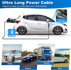 DRECELL Car Vacuum, Portable Car Vacuum Cleaner with 7000PA Suction, DC 12V High Power 16.4Ft Cord Wired Vacuum Cleaner for Car, LED Light, Lightweight, 0.33L Capacity, Storage Bag, Black, VC008C
