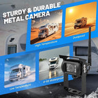 EWAY Wireless RV Backup Camera for Furrion Pre-Wired System: 5" IPS Monitor & 1080P Back Up Cam Flexible Rear View Waterproof w/IR Night Vision, Easy Setup for RVs Campers Travel Trailers Motorhomes