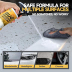 Bug Remover for Cars Exterior - Tree Sap Remover for Car, Quickly Dissolves Bird Poop, Water Spots, Resin & Grease - Safe on Paint, Glass, Chrome & Rubber, Microfiber Towel for Easy Cleaning, 16 fl oz
