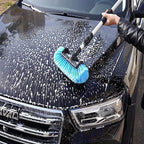 SCRUBIT 12" Car Wash Brush with Soft Bristles for Car Truck Boat Deck & House Cleaning, Exterior Washing Brush Connects with Pole & Hose, Storage Bag Included (Blue)