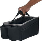 FH Group E-Z Travel Multi-Use Beige Car Organizer with Cup Holders | Back Seat Storage Beige