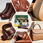 5-in-1 Leather Care Kit with Saddle Soap & Mink Oil, Leather Cleaner and Conditioner for Cowboy Boots, Jackets, Handbags, Car Interiors, Ideal Gift for Leather Lovers