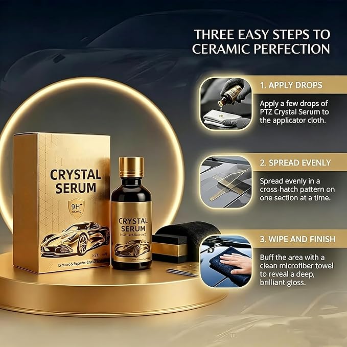 Serum – Advanced Graphene Ceramic Coating for Cars, 9H Graphene Coating for Auto Car Detailing, Gloss Hydrophobicty Anti Scratch - 3.38 Fl Oz (1Pcs)