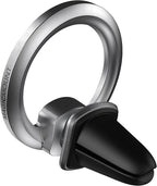 Scosche MagicMount MEMSV Elite2 Magnetic Phone Mount for Car Vent, MagSafe Phone Holder with 360° Adjustable Magnet Head, Cell Phone Stand Compatible with iPhone 16/15/14/13/12 & MagSafe Case, Silver