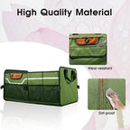 SugarFox Trunk Organizer, Heavy-Duty Storage for Car & SUV, Foldable Waterproof Car Organizer with Cooler, Collapsible Multi-Compartment Storage, 95L-M003 (Standard Green, Standard)