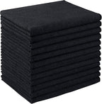 AIDEA Microfiber Cleaning Cloth 12 Pack, Microfiber Towels for Cars, Soft & Absorbent Cleaning Rags, Premium Lint Free Shop Towels for House, Kitchen, Car, 12inx16in, Black