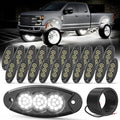 20 Pods White Rock Lights, 36 LEDs 6500K Ultra Bright IP68 Waterproof Underbody Lights for Car Truck Pickup Boat RV RZR ATV with 32.8ft Extension Wire