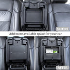 Center Console Hidden Organizer Box Compatible with Jeep Wrangler JL/JLU 4XE and Jeep Gladiator JT 2018-2024 2025 2026 Accessories Armrest Secret Compartment One-Touch Hidden Storage（Patent Design）