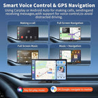 Wireless A pple Carplay Screen Carplay Screen for Car 11" with 4K Dash Cam 1080P Backup Camera, Car Stereo for Carplay & Android Auto GPS Navigation/Bluetooth/Mirror Link/Voice Control/AUX/FM/Siri