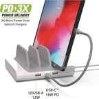 Scosche BLMD BaseLynx Vert Modular Charging Station for PD 3.0, USB-C and USB-A Devices, White