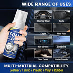 SHIELDOM Car Interior Cleaner Kit Multifunctional Foam Cleaner, Clean Cars Seat Carpet Upholstery with Detailing Brush & Towel Deep Inside Cleaning Remove Stain from Leather/Fabric/Vinyl/Plastic - 5oz