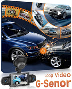360 Degree View 4 Channel Dash Cam Front and Rear Inside Left Right, Dash Camera for Cars, Built-in Night Vision, 24/7 Recording Parking Mode Monitor
