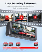REDTIGER F7NA 4K Dual Dash Cam, STARVIS 2 IMX678, 8MP, 5GHz WiFi (20MB/s Fast Download), 4K Front 1080P Rear, GPS, Voice Control, WDR, HDR Night Vision, 24H Parking Mode, Support 512GB Max(No SD Card)