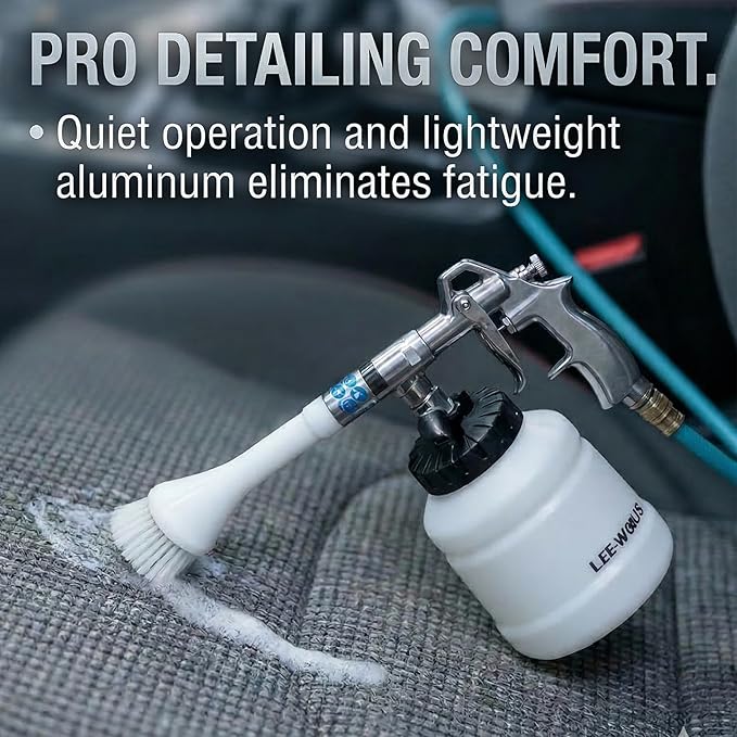 LE LEMATEC Car Foam Cleaning Gun with Brush - High-Pressure Tool for Interior Detailing | Professional Car Wash Equipment for Upholstery, Carpet & Surface Cleaning (LE-WT-0100US)