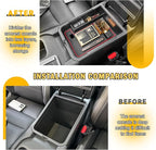 Center Console Organizer Tray Compatible with Nissan Sentra 2020 2021 2022 2023 2024 2025 Accessories, Middle Console Organizer for 2020-2025 Sentra Armrest Storage Box Coin Holder, red trim