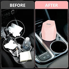 Car Trash Can with Lid - 1-Pack, Interior Accessories for Vehicles, Leakproof Garbage Can with 15 Detachable Trash Bags, Multipurpose Organizers and Storage Solutions for Home and Office (Pink)