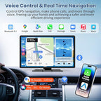 Largest 11.3" Portable Apple Carplay Screen, Wireless Car Play & Android Auto Touch Screen, Car Stereo with App View/4K Dash Cam/Backup Camera/Mirror Link/Voice Control/Music Play/GPS/Bluetooth/FM