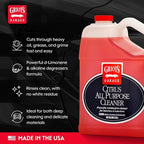 Griot's Garage Citrus All Purpose Cleaner for Car Detailing, Works for Exterior and Interior Surfaces Including Carpet, Upholstery, Vinyl, Plastic, and More, 10844, One Gallon