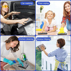Tallew 12 Pcs Microfiber Towels for Cars, 800 GSM Plush Drying Cleaning Cloth Bulk, 16 x 16 Inch Thick Absorbent Wash Detailing Towels for Car Polishing, House, Kitchen Cleaning(Gray)