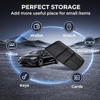 Lower Center Console Organizer Storage Tray for Mercedes Benz EQS 450+ 400 580 AMG SUV/EQE 350 350+ 500, Interior Accessories Insert Storage Tray for 2026 2025 2024 2023 EQS/EQE, Black