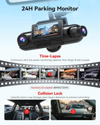 REDTIGER 4 Channel 360° View Dash Cam, Dual STARVIS 2, 2.5K*2+1080P*2 Dashcam Front and Rear Inside Left Right, 5.8GHz WiFi, 8 IR Lights Night Vision, 4 Adjustable Lenses, Included 128GB Card (VP40)