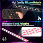 Car Interior Lights, 5V LED Strip Lights with USB Adapter, Ambient Car Lighting Kit, App & Remote Control Music Sync Color Change Strip Lights for SUVs & Trucks (48LED Beads)