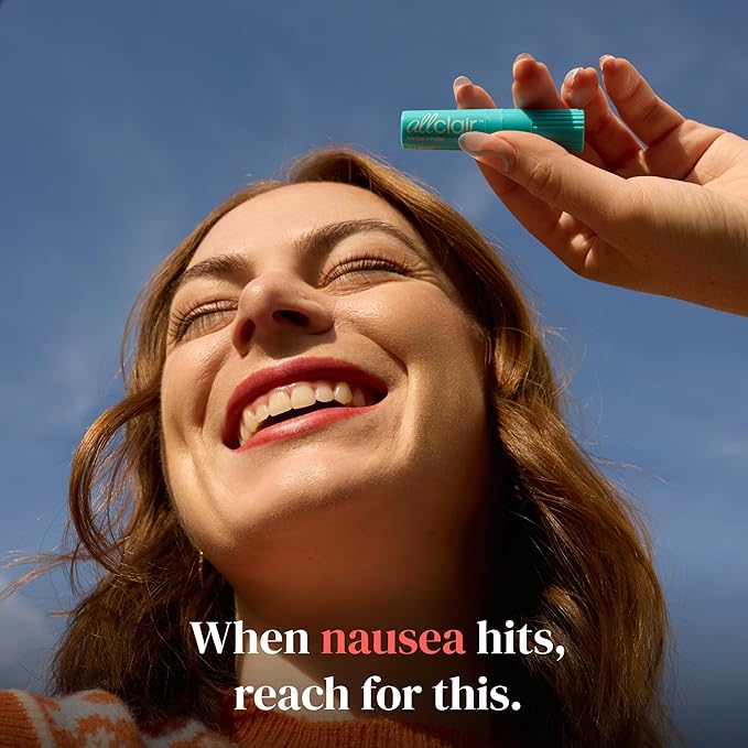 Allclair Nausea Relief Inhaler for Motion & Morning Sickness – Fast-Acting, Non-Drowsy, Natural Alternative to Pills & Patches, Travel Essential (4 Inhalers)