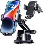 DOLYOFG Car Phone Holder Mount, [Military-Grade Suction & Super Sturdy Base] 3 in 1 Universal Phone Mount for Car Dashboard Windshield Air Vent Dash Pad Car Mount for iPhone Android Smartphone