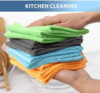 Tricol Clean 12 Pack Microfiber Cleaning Cloth 11.8x11.8inch - Streak-Free, Reusable Microfiber Wipes Towels for Glass, Kitchen, Car, Dusting - Absorbent & Lint-Free-Mixed 4 Colors