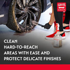 Griot's Garage Long-Reach Wheel Scrubber Brushes for Car Detailing Wheels, Tires, and Grillework, Exterior Auto Detail Products and Supplies, Set of 3, 12 1/4" Long, 15736