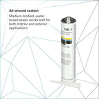 3M Auto Glass Urethane Windshield Adhesive, 08693, Medium Viscosity, High-Strength, Fast-Curing, 310 mL/10.5 fl oz Cartridge, Black (Pack of 2)