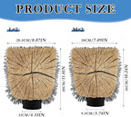 Qilmy Tree Rings Closeup Microfiber Chenille Car Wash Sponge Scratch Free Car Wash Mitt Absorbent Mitt Sponge for Trucks SUVs Car Washing Home Cleaning, Large