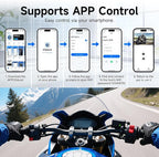 Motorcycle Dash Cam Front and Rear, Dual 1080p Dash Cam for Motorcycle with 64GB SD Card IP67 Waterproof, Loop Recording 24H Parking Monitor Night Vision with App Control Max Support 128 GB
