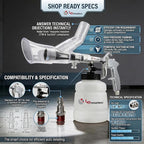 LE LEMATEC Car Wash Equipment: High Pressure Foam Cleaning Gun, Extractor Vacuum Set, Stainless Nozzle for Automotive Detailing, Carpet, Upholstery, Surface Cleaning (LE-WT-0100SB)