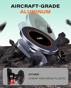 A2C Alloy Magnetic Golf Cart Phone Holder for MagSafe iPhone, Unique Golf Gifts for Men Golfers Dad Father, Golf Gift for Him Husband, Golf Accessories Essentials Gadgets (Premium Gift Packaging)