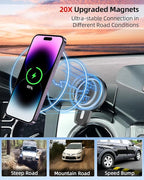 PZK Car Phone Mount for Toyota Tundra 2014 2015 2016-2020 2021 Accessories Custom Air Vent Car Phone Holder Compatible with Magsafe Hands Free 360° Rotation Cell Phone Automobile Cradles
