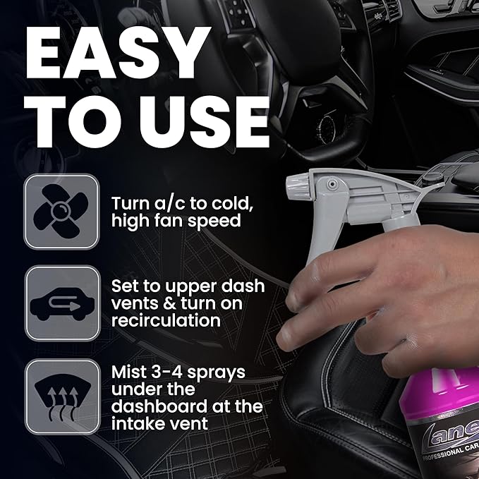 LANE’S Premium Car Air Freshener "New Car" - 32oz Water-Based, Long-Lasting Auto Scent Spray - Food, Pet, Odor Smell Deodorizer for Cars, Trucks, SUVs' Interior Leather, Carpet, Upholstery