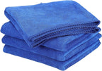 HARFINGTON 4 Pack Microfiber Cleaning Cloth, 24" x 16" Multi-Functional Cleaning Towels Reusable Absorbent Rags for Car Wash Kitchen Household Window Clean, Sapphire Blue