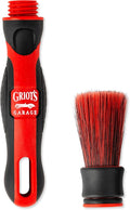 Griot's Garage Firm MOD Detailing Brush Head and Handle, Bristle Scrubber for Interior and Exterior Car Detailing, Heavy-Duty Cleaning, Standard Size