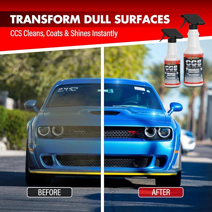 CCS Multi Surface Cleaner - Bug Remover for Motorcycles, Cars, Trucks, RVs, Boats - Polymer Chain Clear Coat Ceramic Alternative - Top Coat Shine and Protection Technology (1 Gal)