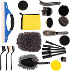 23pcs Car Wheel Cleaning Brush Set with Multifunctional Wax Brush and Dust Duster for Interior and Exterior Auto Detailing, Suitable for Cars, Suvs, and Trucks