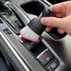 Car Detailing Brush, Soft Bristle Cleaning Brush, Scratch-Free Auto Duster Tool for Dashboard, Air Vents, Leather & Interior Cleaning (Black&Pink)