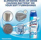 Lysol Fabric Disinfectant Spray, Sanitizing and Antibacterial Spray, For Disinfecting and Deodorizing Soft Furnishings, Sundrenched Linen 15 FL. Oz