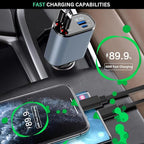 Wireless Car Play Adapter - Convert Wired to Wireless for iPhone & Android | Car Play for Vehicles 2017+ | Bluetooth Connection | Hands-Free Control | Charger with 2.6 ft. Retractable Charging Cord